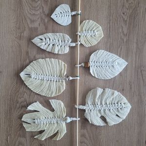 Leafy Whispers: Handcrafted Macrame Foliage